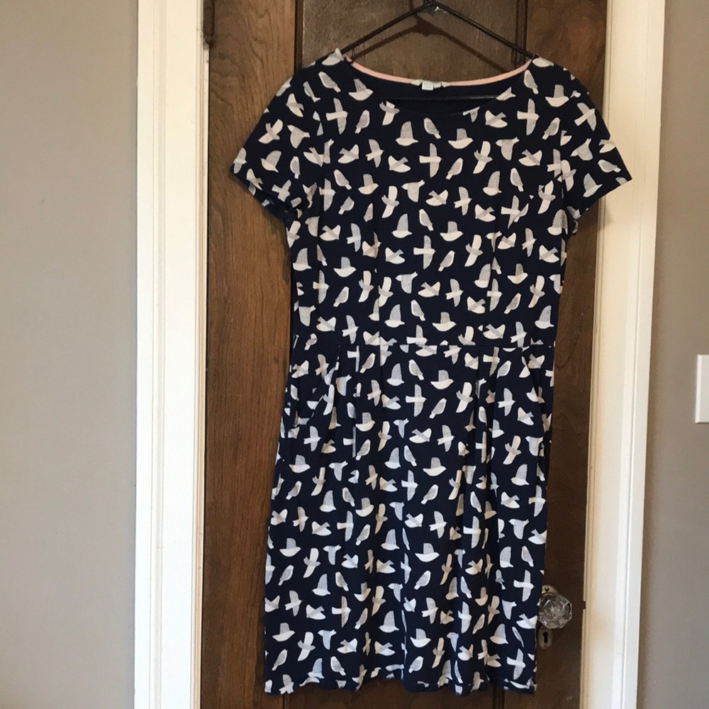 Boden Pocket bird dress